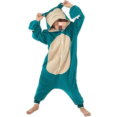 TAKARA TOMY Pokemon Jigglypuff Pikachu Gengar Snorlax Onesie Kigurumi Kids Cosplay Bulbasaur Halloween Pijama Anime Pajamas
