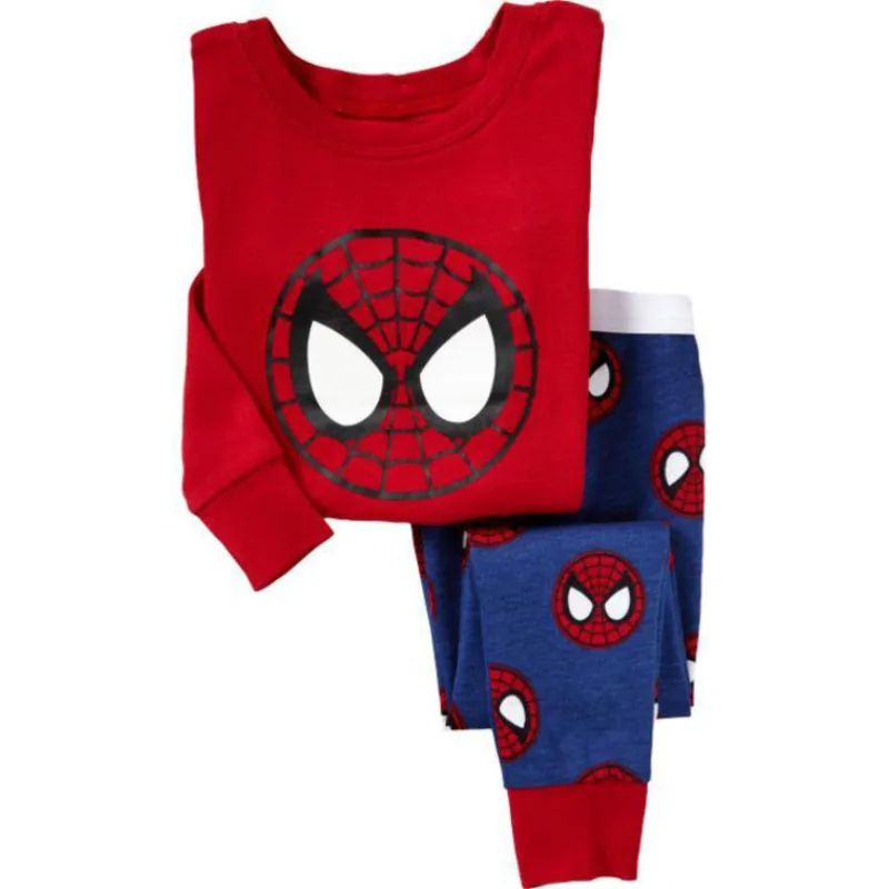 2Pcs/set Spiderman Kids Pajamas for Toddlers Boys Superhero Hulk Cosplay Long Sleeve T Shirt Pants Homewear Pyjamas Suit