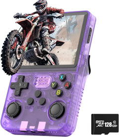R36S Handheld Retro Game Console Classic ARKOS System 3.5 Inch Portable Video Gaming Console with Single Card for Kids Gift