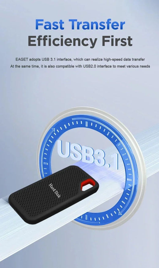 Original SSD 256TB high-speed external hard drive 1TB hard drive USB 3.1 Type-COriginal Storage Device for Laptop/mac/PC/Phone