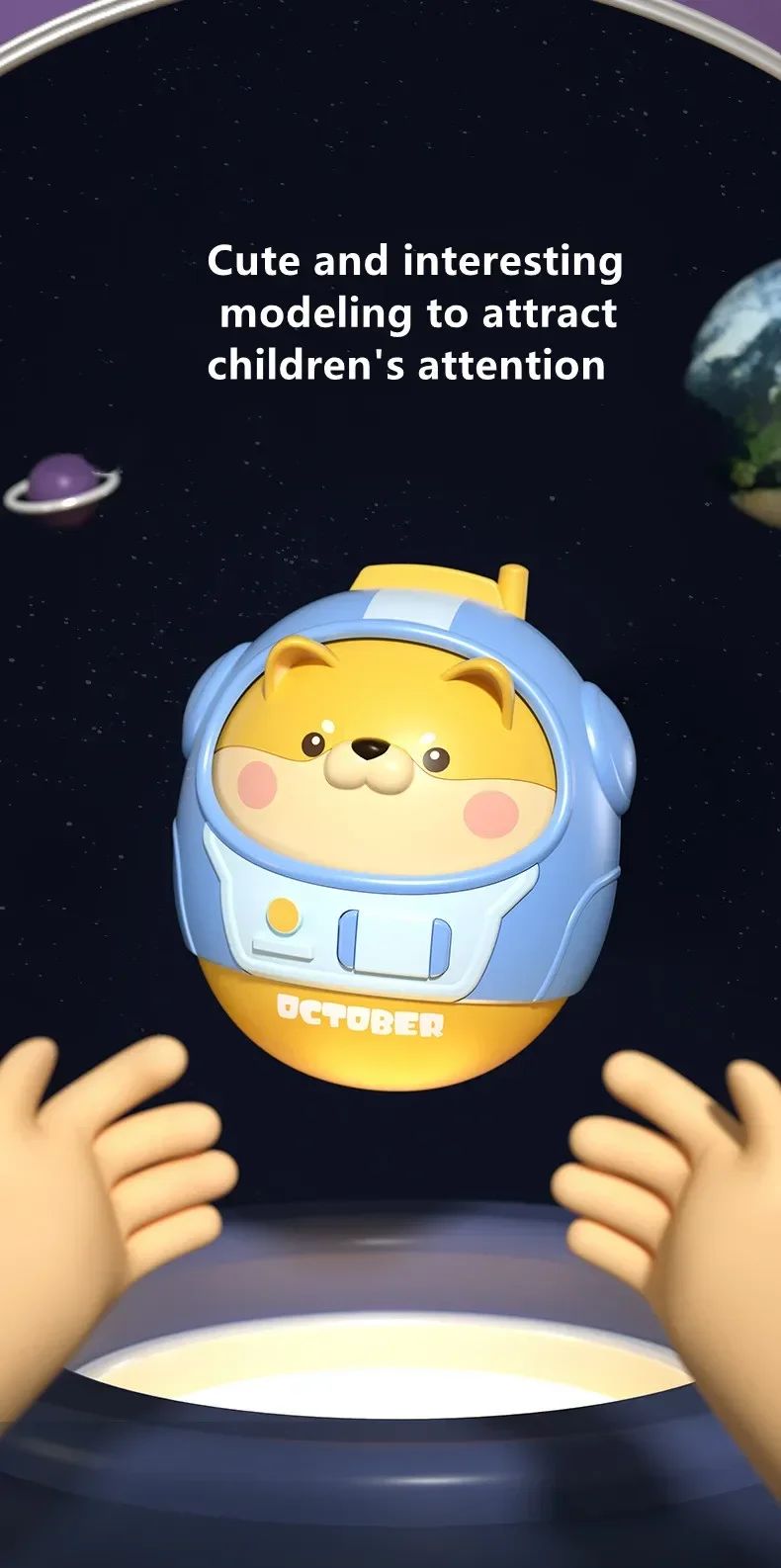 6-12 Months Old Baby Toy Animal Wobbler Baby Bell Toy Cartoon Animal Cute Shape Bell Doll Rocking Toy Newborn Birthday Gift