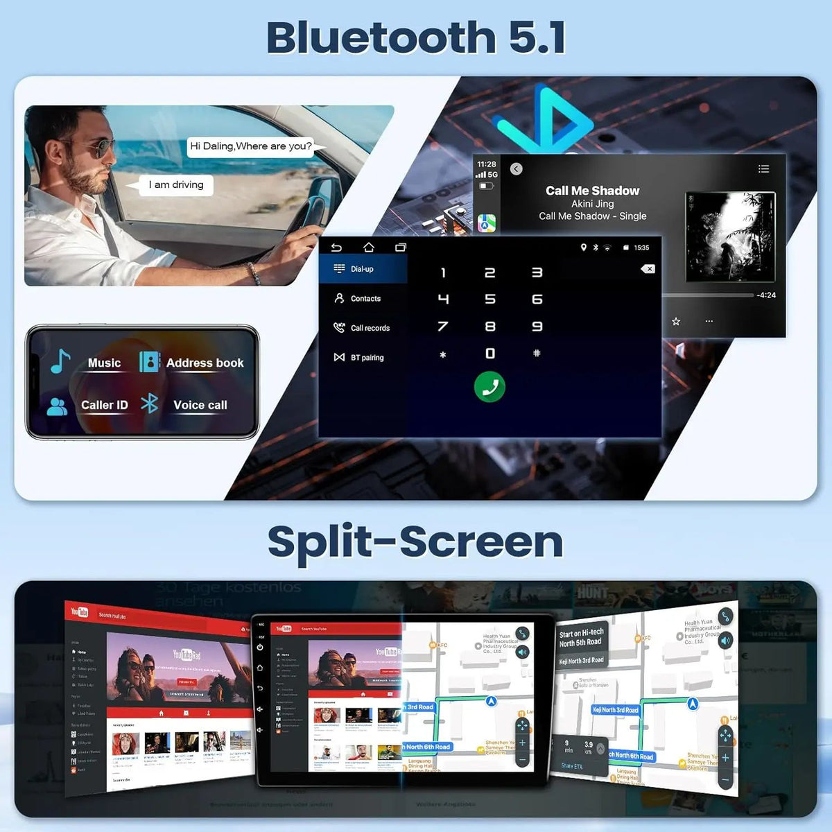 Car Stereo Radio Support Wireless CarPlay&Android Auto for Honda Civic 2006-2011 10" IPS Touch Screen Bluetooth/WiFi/Rear Camera