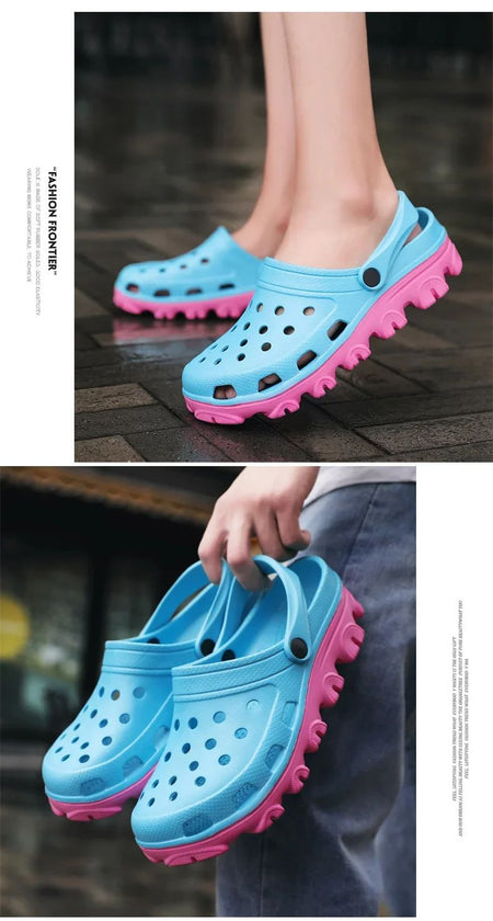 Men Clogs Sandals Outdoor Casual Shoes EVA Lightweight Slippers Summer Sandalias Platform Hombre Women Beach Large Big Size 50