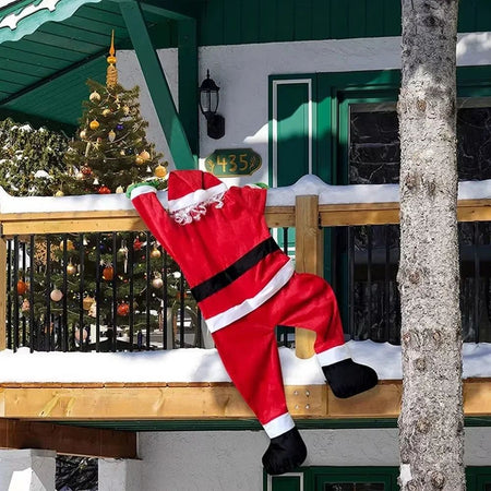Climbing Santa Claus for Climbing Window, Balcony, Roof, Chimney, Home Christmas Decoration Hanging Santa Claus Outdoor Decor