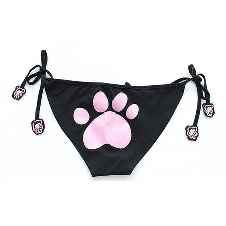Anime  Cute Cat Paw Bikini Swimsuit Costume Summer Beach  Mini Lovely Cats Bell Swimwear Uniform Cosplay Cats Hollow Bra