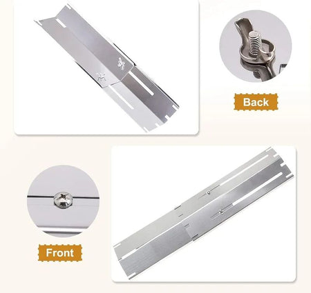 Universal Heat Plates Tent Shield Grill Parts Stainless Steel Adjustable Burner Cover Flame Tamer for Nexgrill Parts Charbroil