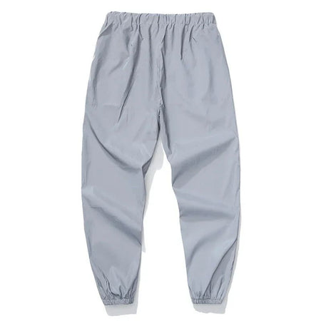 Night Reflective Casual Pants Men's Elastic Waist Fashion Skateboard Trousers Streetwear Hip Hop Harajuku Jogger Sweatpants Male