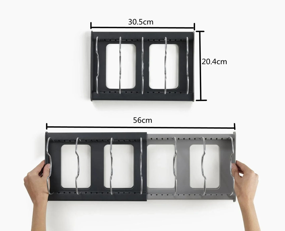 2025 HOT NEW Pot lid storage rack, suitable for cabinet drawers, a kitchen organizing tool suitable for storing cookware.