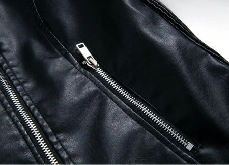 Black Women Faux Leather Jacket Spring Autumn Zipper Casual Pu Coat Female Biker Outerwear Ladies Clothes S-XXXL