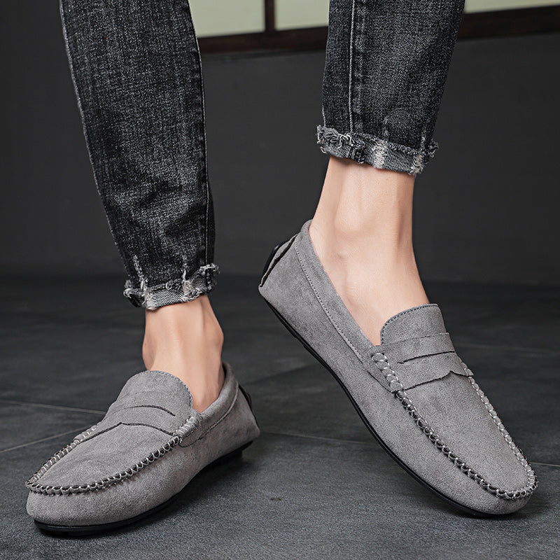 Fashion Suede Men Casual Shoes Breathable Comfort Slip-on Mens Driving Shoes Luxury Brand Men Loafers Mens Lazy Shoes Moccasins