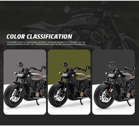 1:12 Harley SPORTSTER S Motorcycle High Simulation Diecast Metal Alloy Model car Sound Light Collection Kids Toy Gifts M41