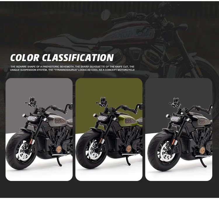 1:12 Harley SPORTSTER S Motorcycle High Simulation Diecast Metal Alloy Model car Sound Light Collection Kids Toy Gifts M41