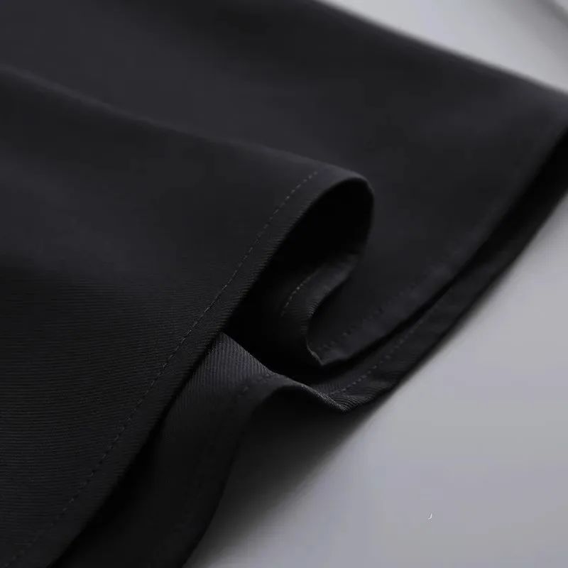 Plus Size High-waisted Slimming Black Draped Skirt Medium-length Umbrella Skirt For Women Thinning A- line Body Shaper