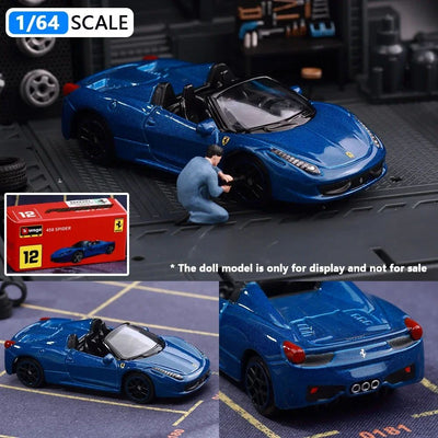 Bburago 1:64 Porsche 911 Gt2 Lamborghini Ferrari SP3 812 1959 Cadillac Miniature Alloy Diecast Car Model Collection Toy Gifts