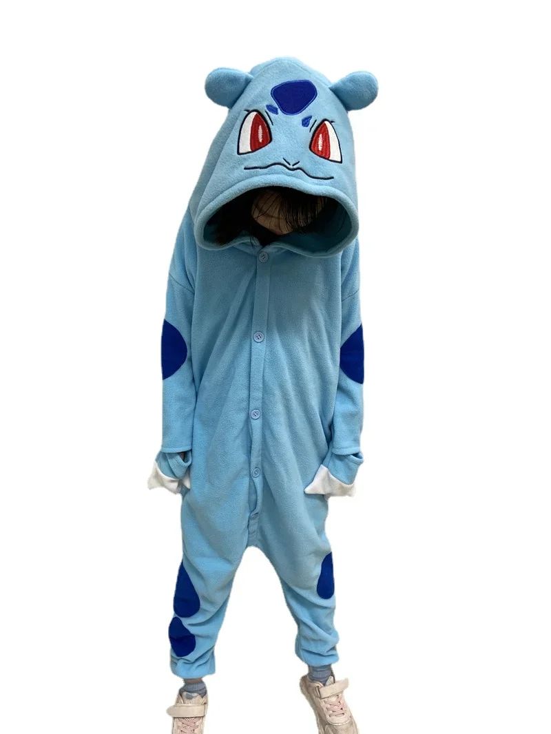 TAKARA TOMY Pokemon Jigglypuff Pikachu Gengar Snorlax Onesie Kigurumi Kids Cosplay Bulbasaur Halloween Pijama Anime Pajamas