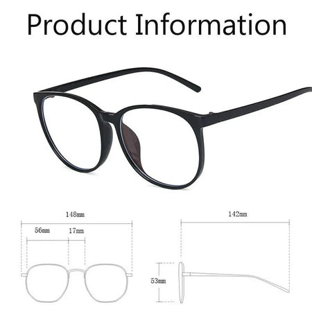 New Big Frame Anti-blue Light Near Sight Glasses Finished Myopia Glasses for Women Men Optical Prescription Eyewear 0 To -6.0