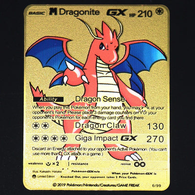 Pokemon 183200 Points High Hp  Gold Black English French Metal Cards Vmax Mega GX Game Collection Cards Charizard Pikachu Mewtwo