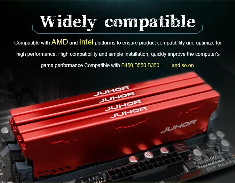 JUHOR DDR4 Ram 16GB 8GB 32GB 2666MHz 3200MHz DDR3 8GB 1600MHz DIMM Desktop Memory New Memoria Rams With HeatSink