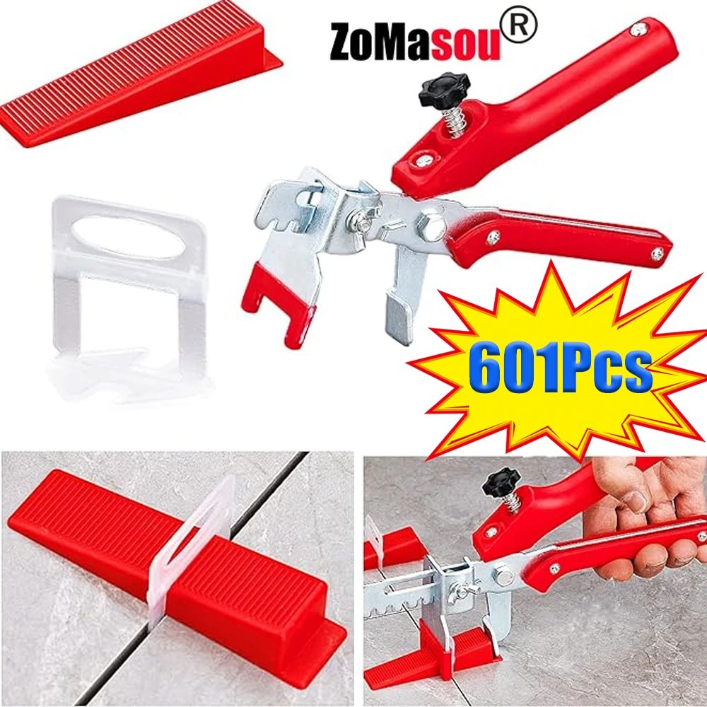 Professional Wall Floor Ceramic Tile Leveling System Clips Wadge Piler Spacer Kit for Tile Laying Construction Tools Building