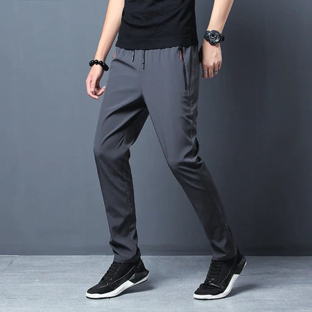 Men's Casual Pants Stretch Slim Fit Elastic Waist Jogger Korean Classic Blue Black Gray Male Brand Trousers Plus Size