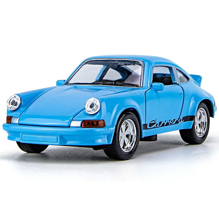 1:36 Porsche 911 Carrera 1974 Toy Models Alloy Diecast Cars 4 Doors Opened Light Sound Miniature Vehicles Boys Educational Toys