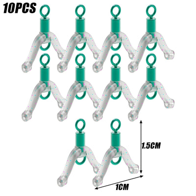 Fishing Hook Separator Anti Tangle Boom Green Silicone Bifurcator High Elastic Subline Splitter Lure Rigging Accessories Tool