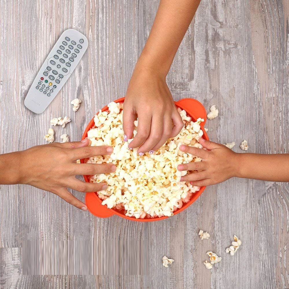 Microwave Silicone Popcorn Maker Food Grade Foldable High Quality Kitchen Easy Tools DIY Make Popcorn Bucket Bowl with Lid Bowls