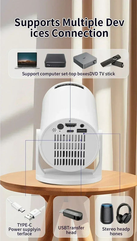 New Projector 4K Android 11 HY300 Wifi6 290ANSI Allwinner H713 BT5.0 1080P 1280*720P Cinema Outdoor Portable Projetors ?