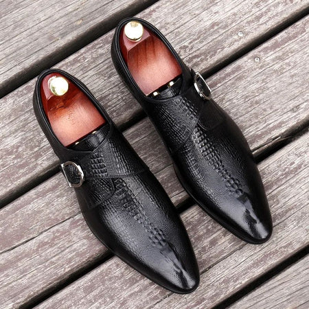 Handmade Mens Wedding Oxford Shoes Black Blue Genuine Leather Flat Dress Shoes Crocodile Pattern Summer Business Formal Loafers