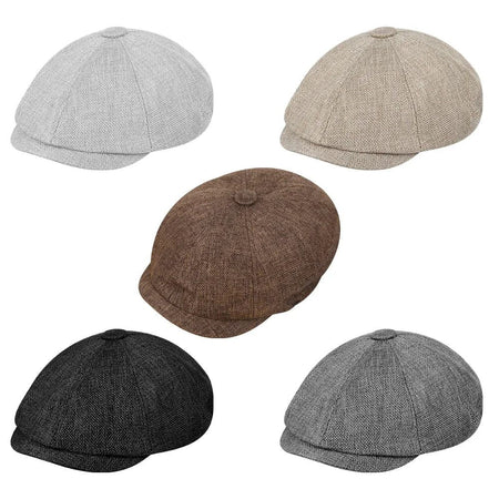 2025 New Classic Hat for Men Caps Vintage Retro Tweed Peaky Blinders Beret Hat Flat Peaked Cap Street Hats for Women Men