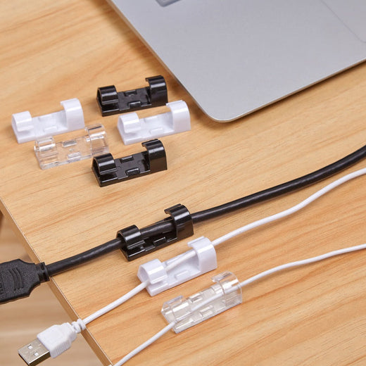 20pcs Cable Clips Convenient Self-adhesive Wire Organizer Line Cable Buckle Plastic Clip Fixer Fastener Holder