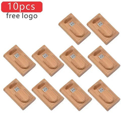 JASTER 10pcs/Lot (Customizable LOGO) USB Flash Drive 2.0 Wooden  Pendrive 4GB 8GB 16GB 32GB 64GB 128GB Memory Stick Wedding Gift