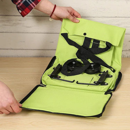 Foldable Square Oxford Cloth Shopping Cart Bag with Wheels Vegetable Buying Car Trolley Bag Durable Market Research Bag
