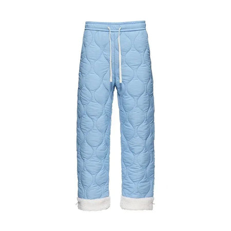 Winter Down Pants Men's Trendy Ski Waterproof Thick Fleece Warm Straight Cotton Trousers Women's Casual Cold-proof Padded Pants