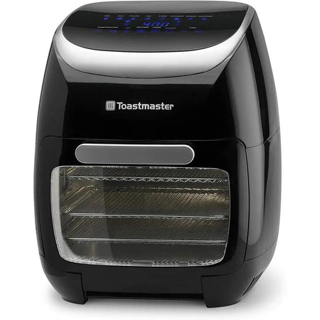 Digital Air Fryer Rotisserie Cooker Healthy Cooking 8 Preset Options 3 Baking Racks 10 Kabob Skewers Drip Tray Recipes Included