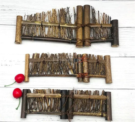 Vintage bamboo sushi dish bamboo fence Japanese Korean fence plate Cuisine Sushi Boats Bamboo Creative Exquisite Sushi Tools