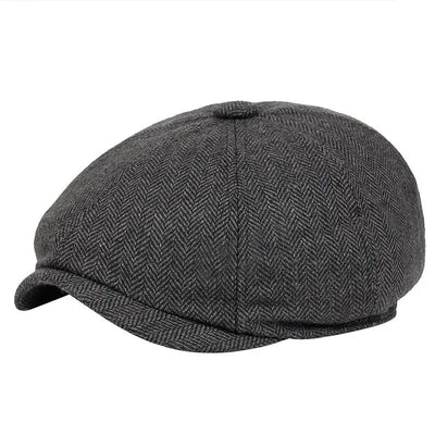 2025 New Classic Hat for Men Caps Vintage Retro Tweed Peaky Blinders Beret Hat Flat Peaked Cap Street Hats for Women Men