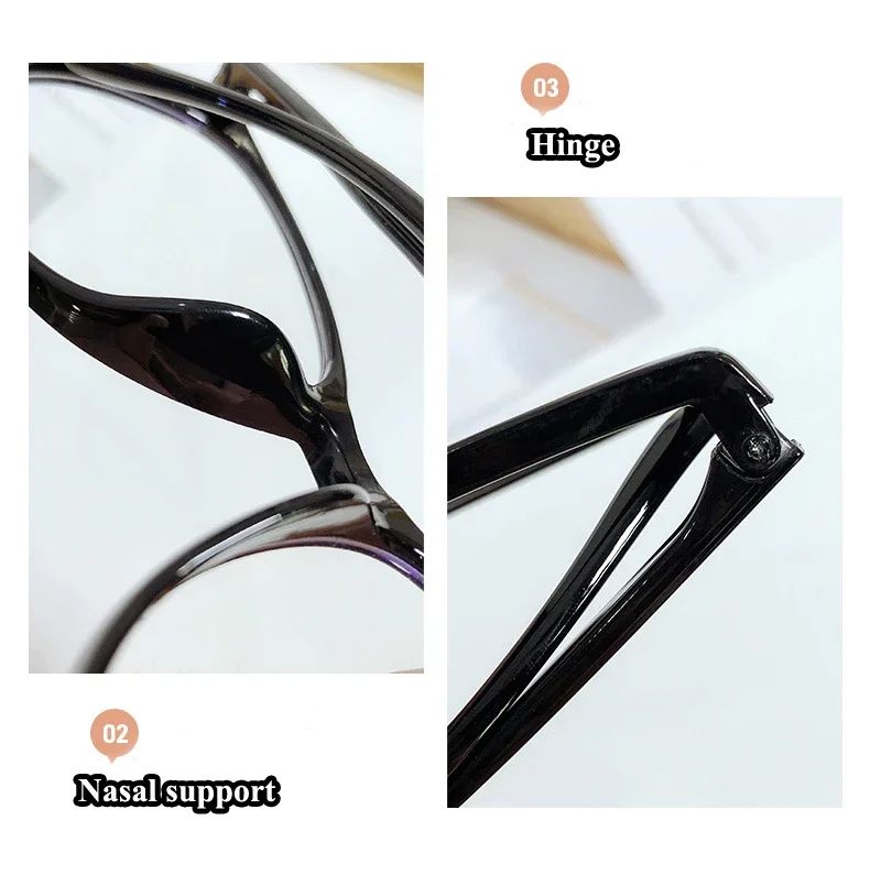 New Big Frame Anti-blue Light Near Sight Glasses Finished Myopia Glasses for Women Men Optical Prescription Eyewear 0 To -6.0