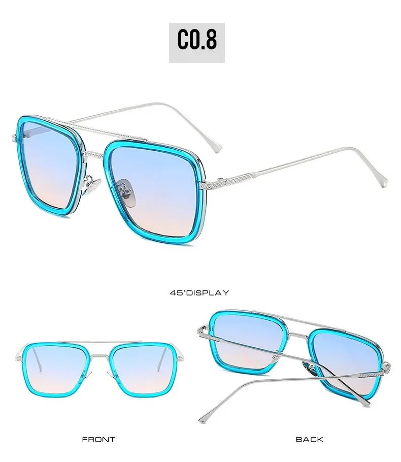 High Quality Iron Man Tony Stark Fishing Sunglasses Square Outdoor Sport Fishing Glasses Men Spider Eyewear Sports Sun Glasses