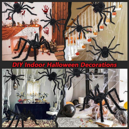 Halloween Spider Decoration Realistic Super Plush Spider Scary Indoor Home Scream Party Outdoor Garden Yard Decoration Supplies