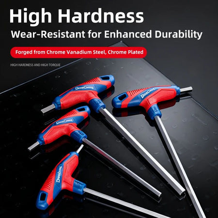 T-Handle Hex key allen wrench falt Ball/Flat head metric 2/2.5/3/4/5/6/8/10mm Home Auto Bike Repair Hand Tool Screwdriver
