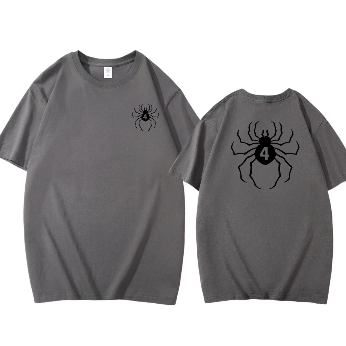 Pure Cotton Men's t shirt Y2k Spider Print T-shirt Casual Street Loose Women's T-shirt vintage graphic t shirts for men