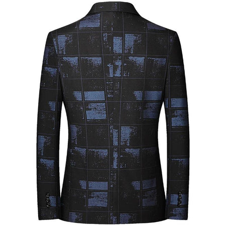 Black Men V-neck Single-breasted Suit Jacket, Fashion Slim Dress Coats, Blue Gray Yellow Blazers, Male Casual Tops Asian Size