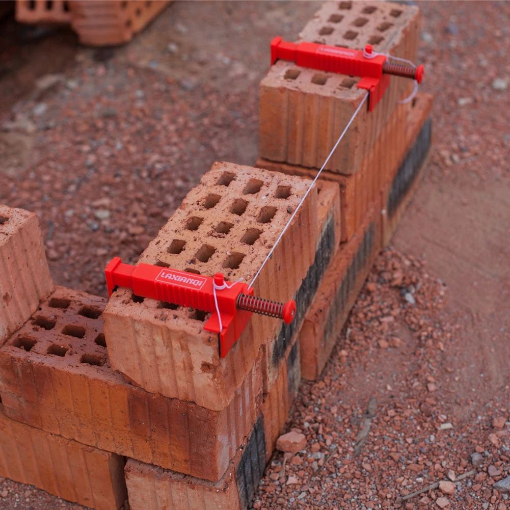 2/4pcs Bricklaying Wire Drawer Brick Liner Wall Building Wire Frame Brick Liner Runner Engineering Construction Tools