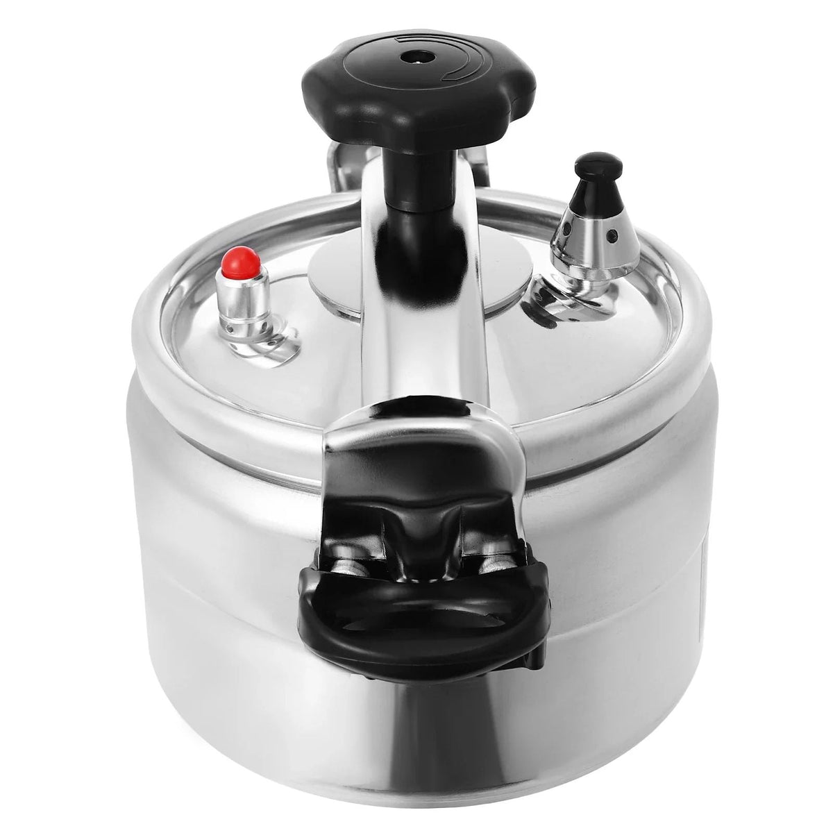 Aluminum Pressure Cooker Induction Compatible Cookware with Spring Valve Safeguard Devices 3L/3.17Qt Capacity For Electric, Gas