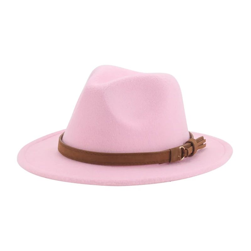 Hats for Women Fedoras Girls Hat Boys Hat Felted Kids Baby Caps Small 52cm 54cm Belt Wedding Cute Kid Fedoras Sombreros De Mujer
