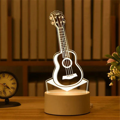 USB Operated 3D Acrylic LED Night Light Festival Birthday Kids Gifts Bedroom Bedside Decor Night Lamp Home Novelty Lighting