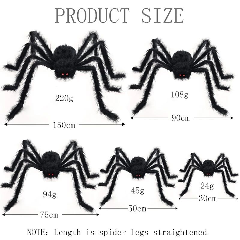 Halloween Spider Decoration Realistic Super Plush Spider Scary Indoor Home Scream Party Outdoor Garden Yard Decoration Supplies