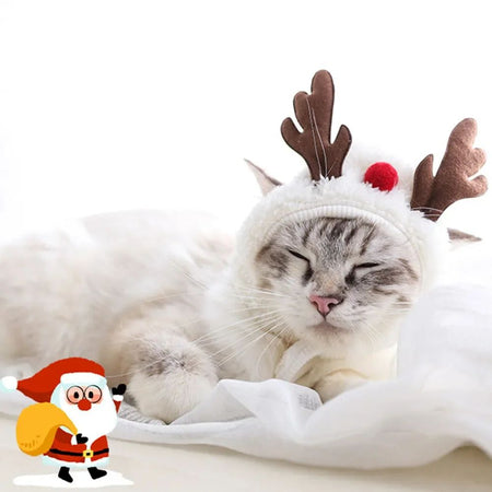 1Pcs Funny Dog Christmas Hat Pets Santa Bibs New Year Party Cosplay Costume Puppy Cap Cute Cats Bandana Clothes Accessories Gift