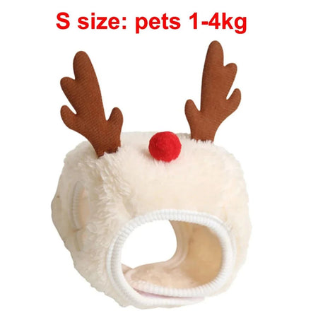 1Pcs Funny Dog Christmas Hat Pets Santa Bibs New Year Party Cosplay Costume Puppy Cap Cute Cats Bandana Clothes Accessories Gift